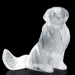 lalique dog figurine