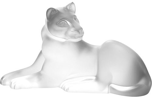 Lalique Crystal Lioness Simba Sculpture - Clear - 1166200