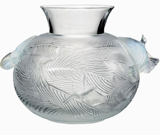 26,515 Lalique Passereaux SPARROWS 11 CRYSTAL VASE MIB  