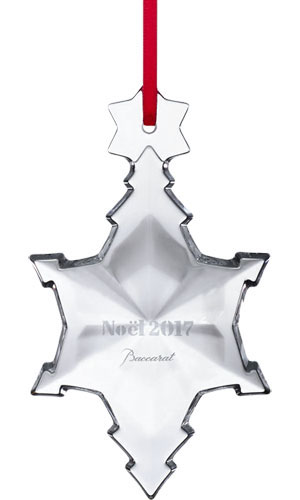 BACCARAT CRYSTAL, Enchanting Fir Christmas Tree Crystal Ornament — Clear