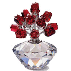 Swarovski Vase of Roses Crystal From LuxuryCrystal